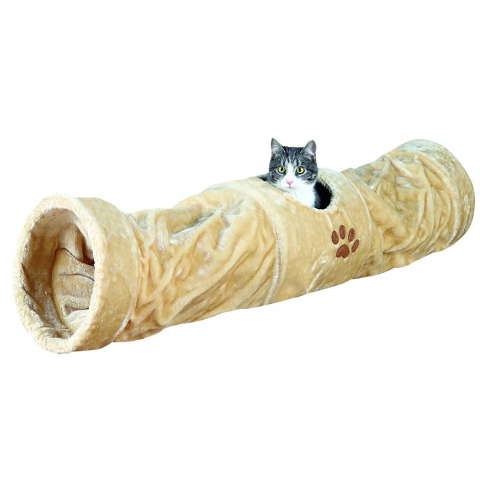 Тоннель Trixie для кошки, плюш, 125 см, ø 25 см, беж.