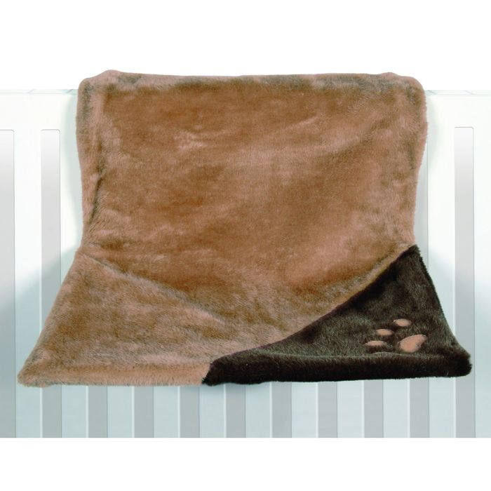 Гамак Trixie для кошки, 45 х 24 х 24 см, св. коричн./коричневый, плюш, на радиатор