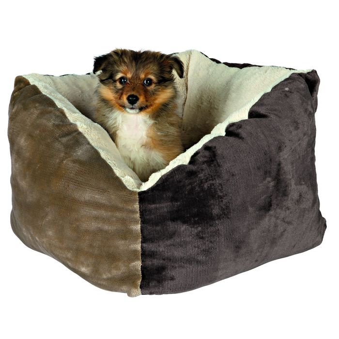 Лежак Gordie, 42 × 42 см, коричневый/ бежевый