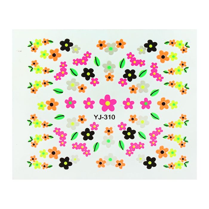 Наклейки для ногтей, неоновые, цвета МИКС