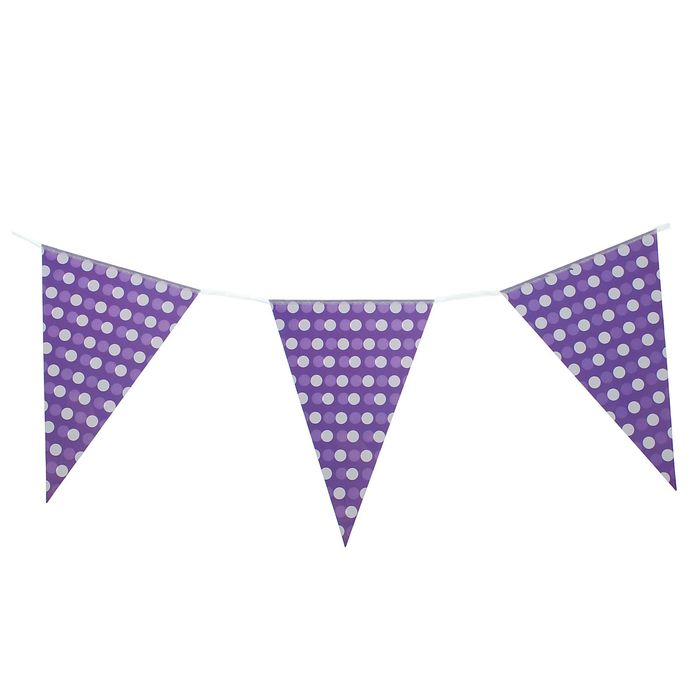 Гирлянда "Горошек", 230 см, цвет фиолетовый
