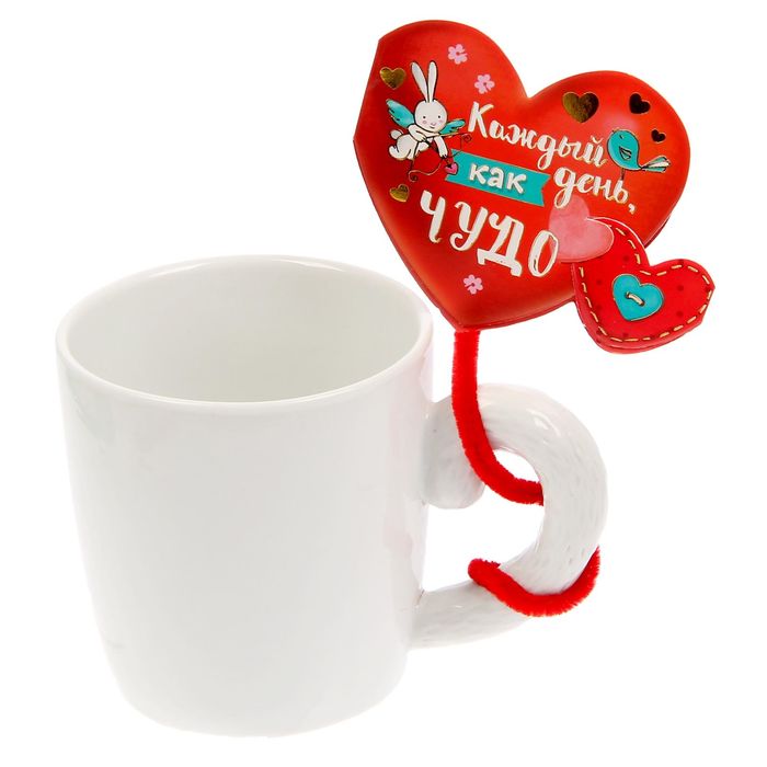 Валентинка на ножке " Чудо", 20 х 7.1 см