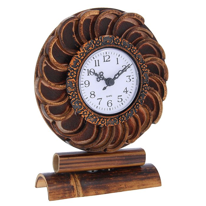 Часы настольные серия Бамбук Полукруги13*20см
