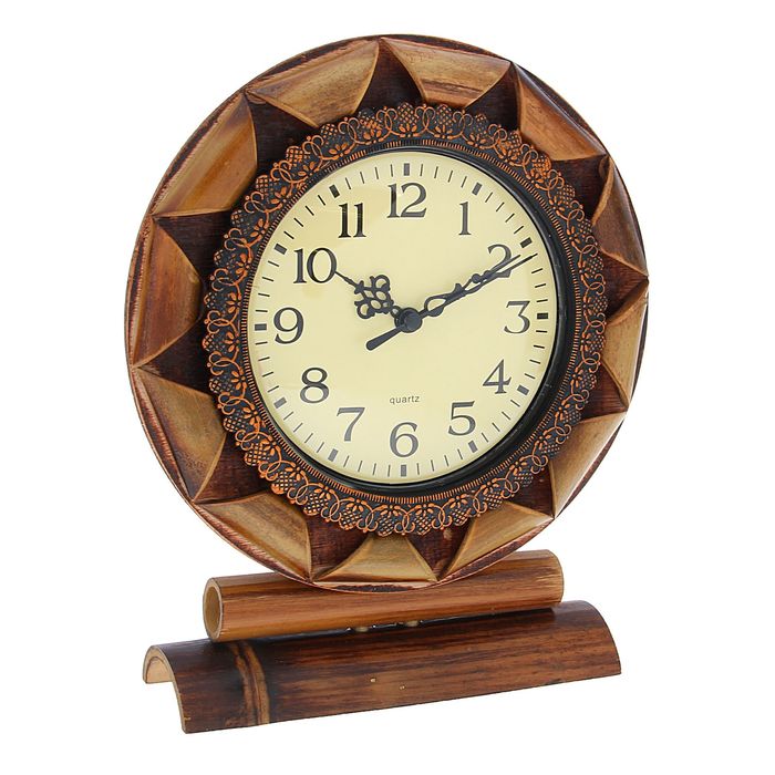 Часы настольные серия Бамбук Графика, 21*25см