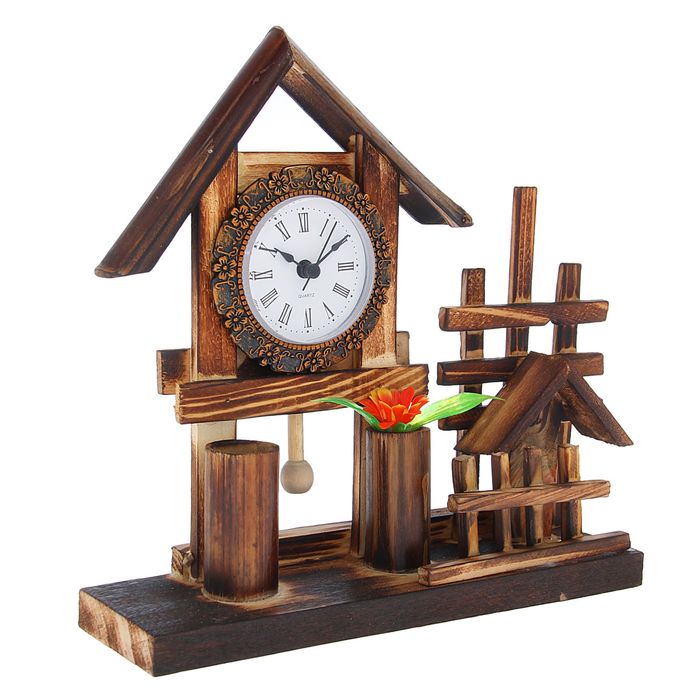 Часы настольные серия Бамбук, Палисадник 22*22см