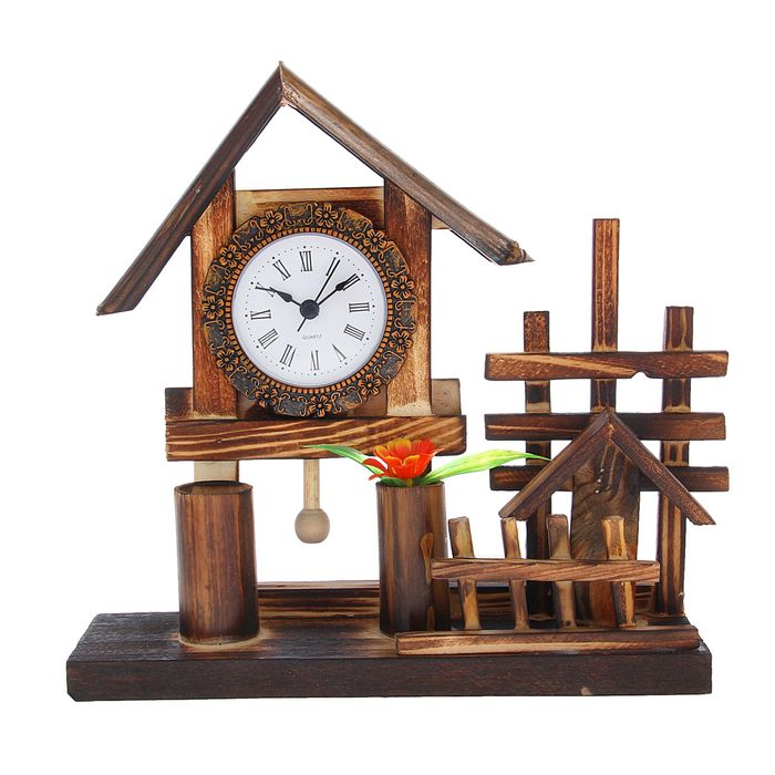 Часы настольные серия Бамбук, Палисадник 22*22см