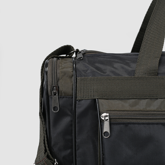 Сумка спортивная на молнии, 1 отдел, цвет хаки