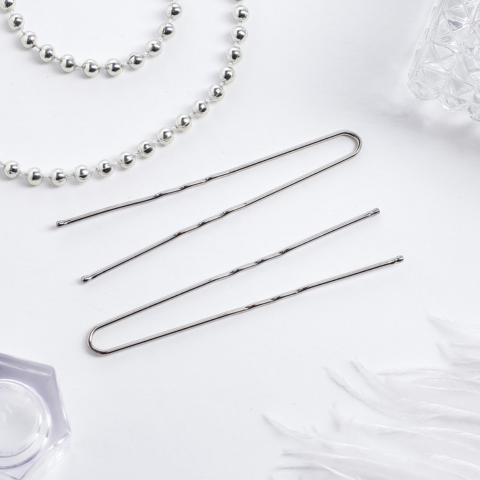 Шпильки для волос "Хром" 7,5 см (набор 10 шт.)