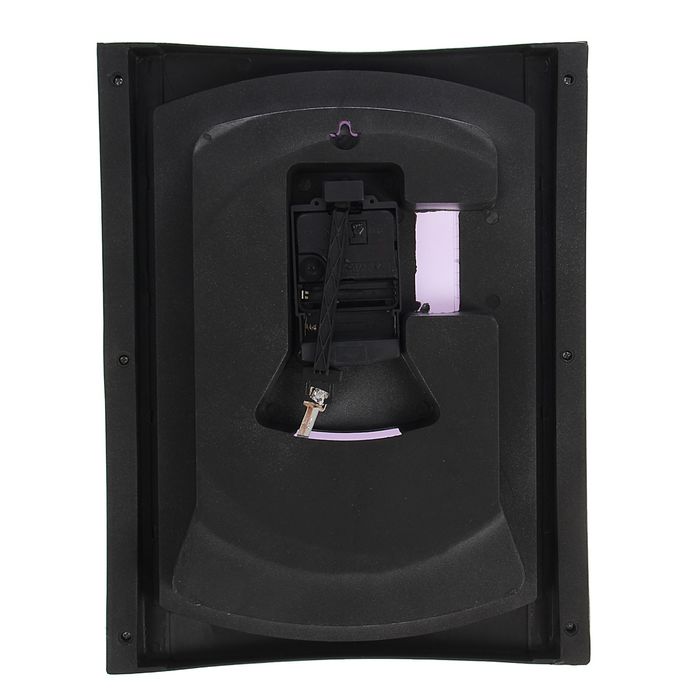 Часы настенные прямоугольные "Пайпер" с маятником, циферблат белый, рама хром