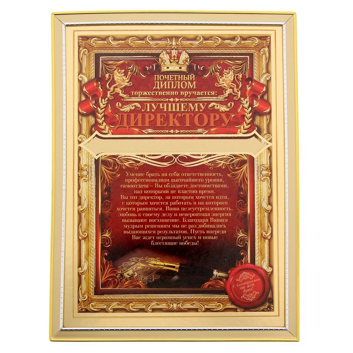 Диплом "Лучший директор"