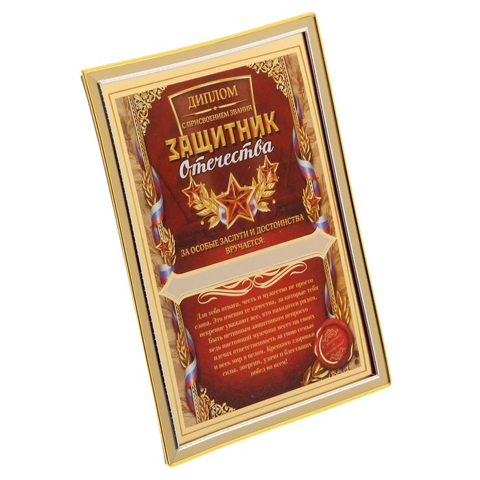 Диплом "Защитник отечества"