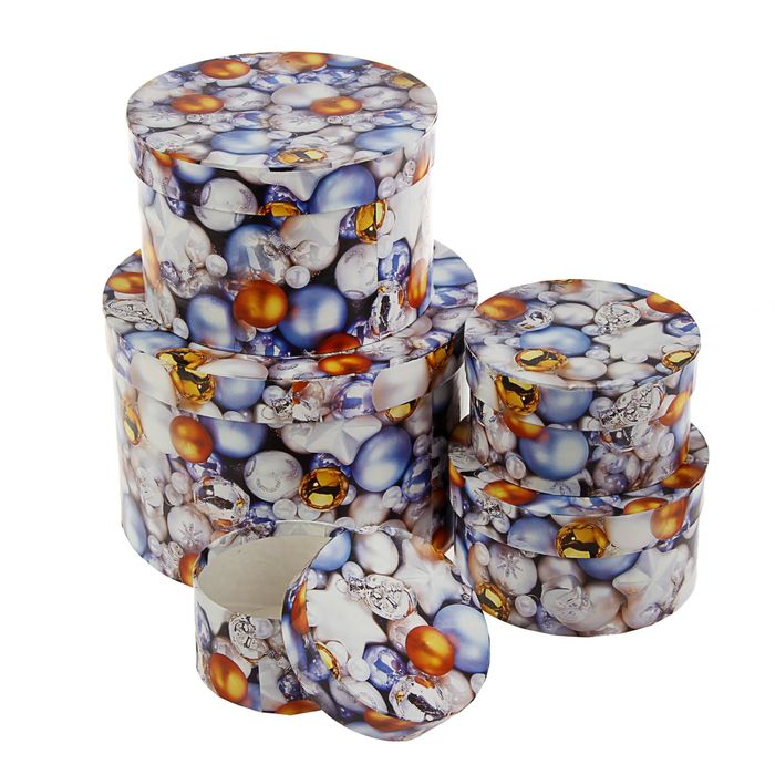 Набор коробок 5в1 "Много шаров", 19 х 19 х 13 - 9 х 9 х 5 см