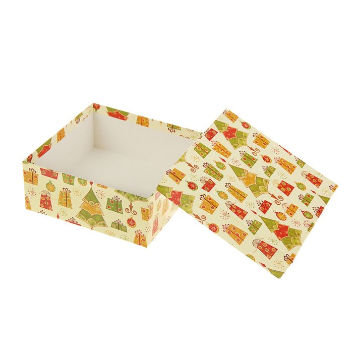 Набор коробок 3в1 "Елочка" 19 х 19 х 9,5 - 15,5 х 15,5 х 6,5 см