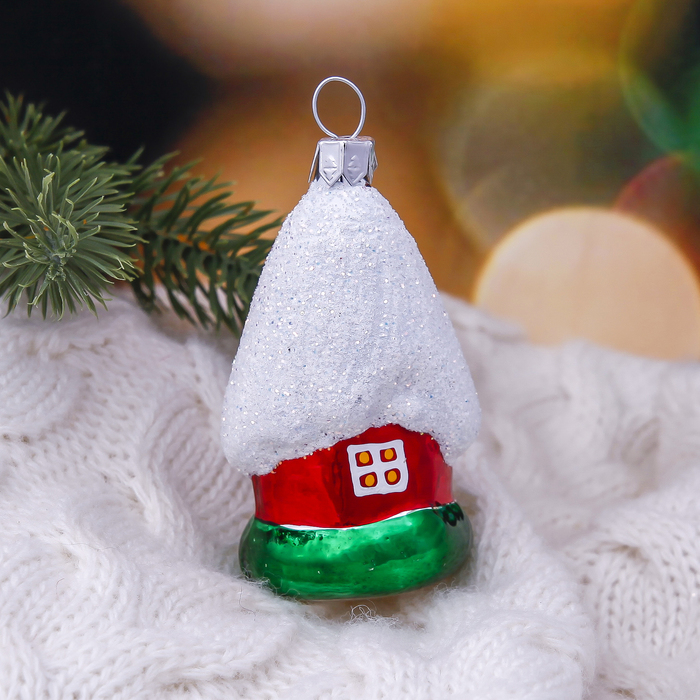 Ёлочная игрушка ручной работы "Домик"