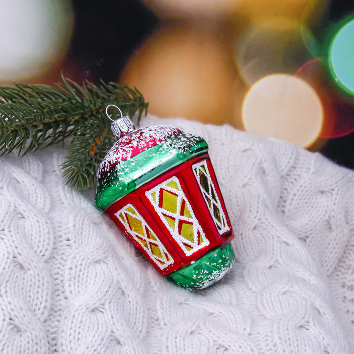 Ёлочная игрушка ручной работы "Фонарь"