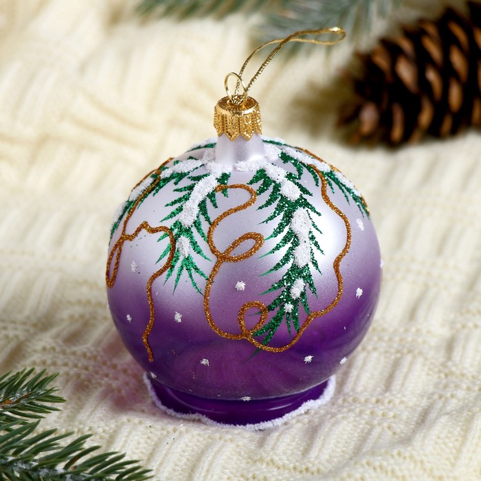 Новогодний шар ручной работы "Еловый"