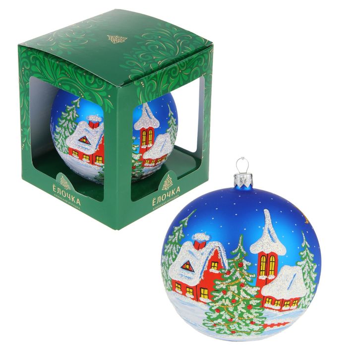 Новогодний шар ручной работы "Зимний этюд"