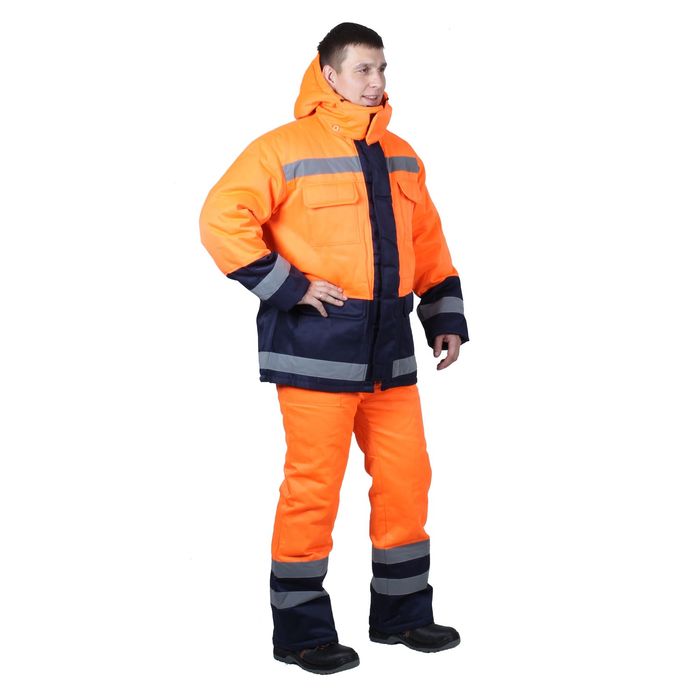 Костюм утеплённый «Дорожник сигнальный», размер 60-62, рост 182-188 см