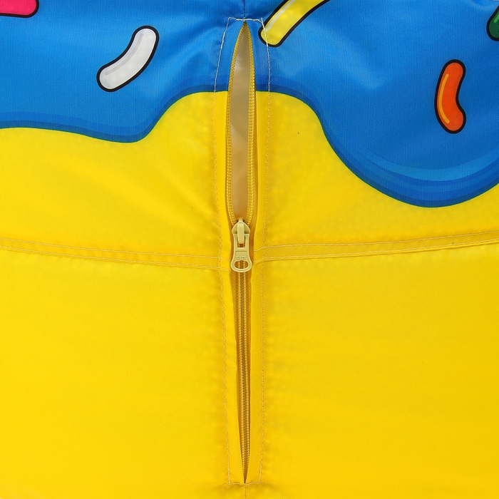 Пуфик пончик d70/h40 цв голубой нейлон 100% п/э