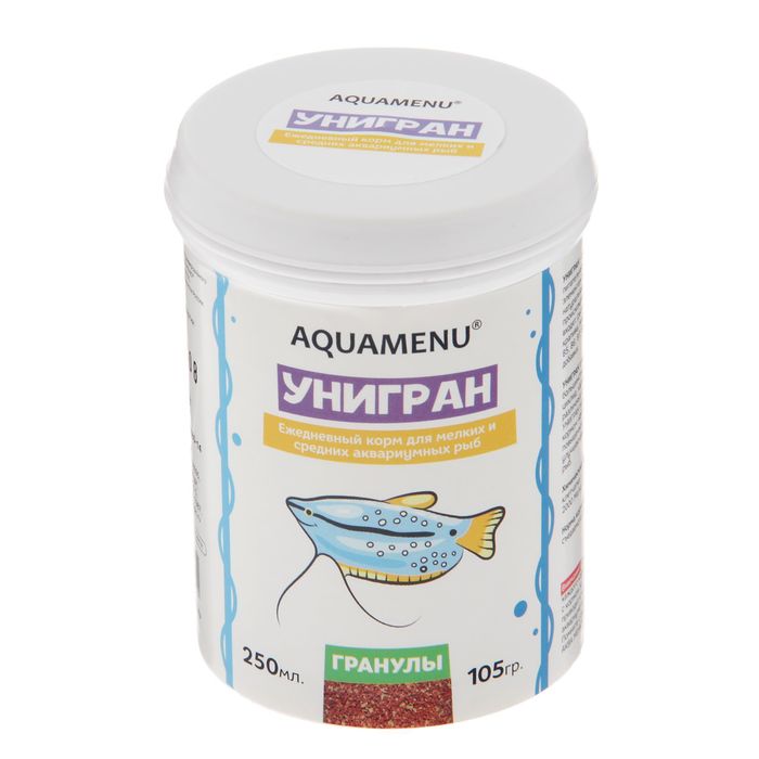 Корм для рыб АКВА МЕНЮ "Унигран", 250 мл