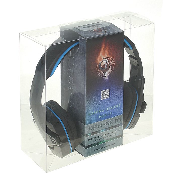 Гарнитура Dialog HGK-15 Gan-Kata, компьютерная, игровая, чёрно-синяя