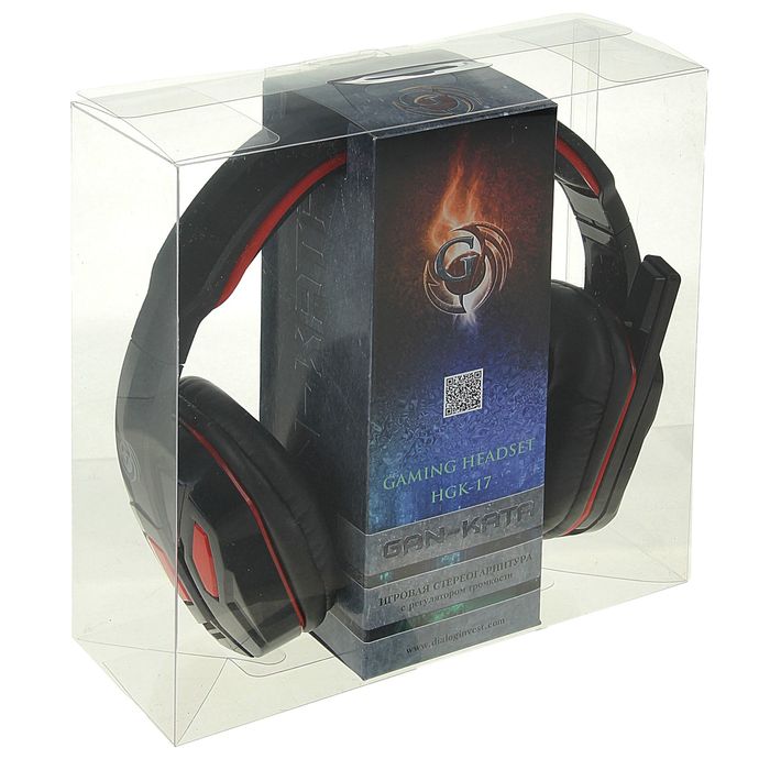 Гарнитура Dialog HGK-17 Gan-Kata, компьютерная, игровая, чёрно-красная