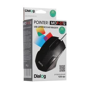

Мышь Dialog MOP-07U Pointer, проводная, оптическая, 1200 dpi, USB, чёрная