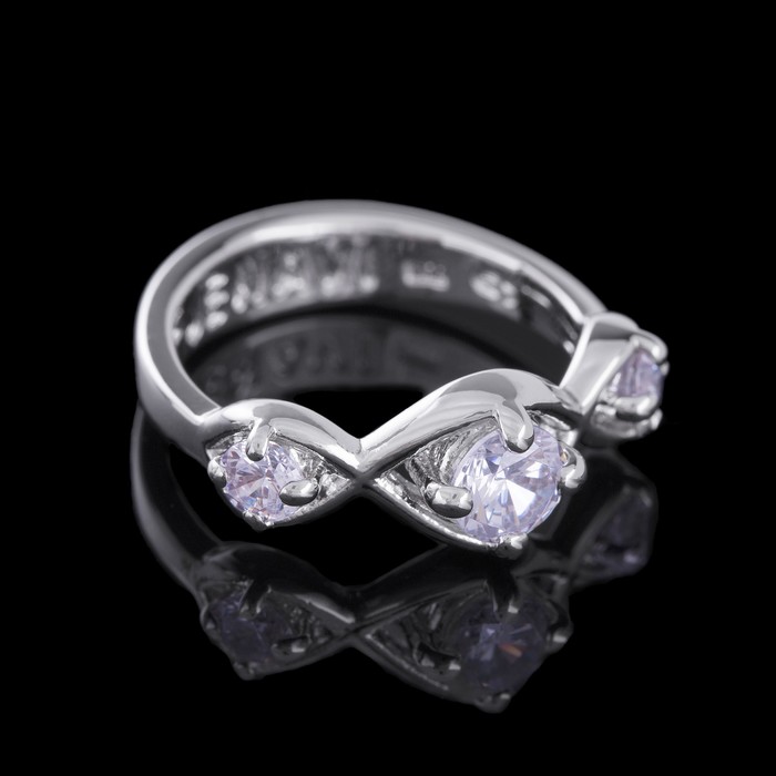 Кольцо "Суал", размер 16, цвет белый в серебре