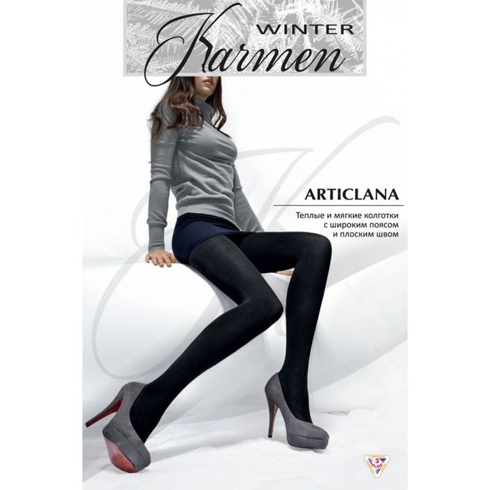 Колготки тёплые K-Articlana Maxi nero 6
