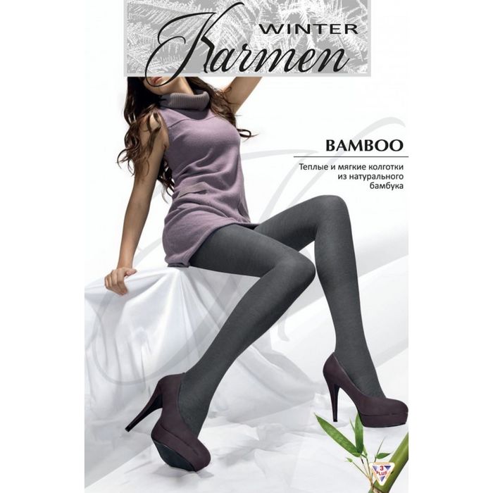 Колготки тёплые K-Bamboo nero 2