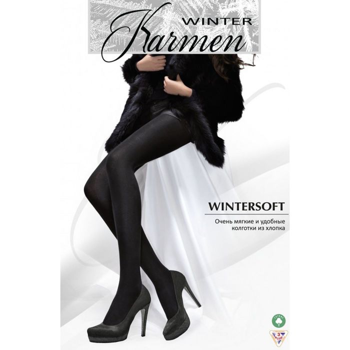 Колготки тёплые K-Wintersoft nero 2
