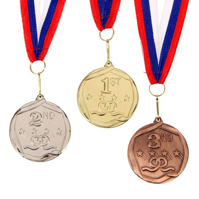 Медаль призовая 052 диам 5 см. 1 место. Цвет зол