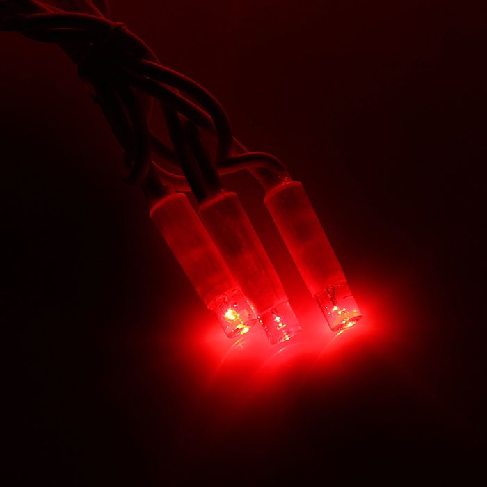 БАХРОМА уличная, УМС, Ш:5,6 м, В:0,9 м, Н.Б. 2W LED-330-220V, шнур питания, КРАСНЫЙ