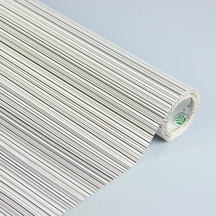 Бумага упаковочная крафт "Полоски люкс", бело-чёрный, 0.5 х 10 м