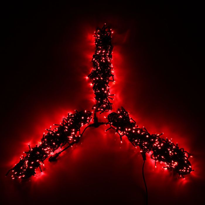 Гирлянда "Клип лайт(Спайдер)" улич. УМС, компл. 3х20 м, Н.Т., LED-600-24В, с транс., КРАСНЫЙ