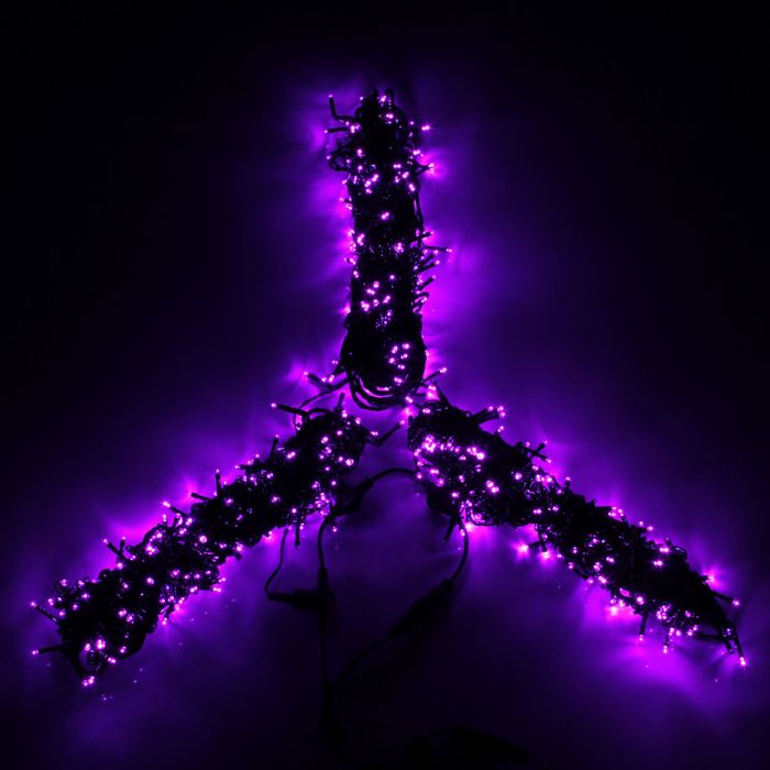 Гирлянда "Клип лайт(Спайдер)" улич. УМС, компл. 3х20 м, Н.Т., LED-600-24В,с транс., контр. 8 р.,ФИОЛ