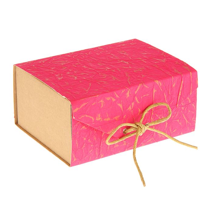 Коробка подарочная "Эко люкс", малиновая, 13 х 10 х 6 см