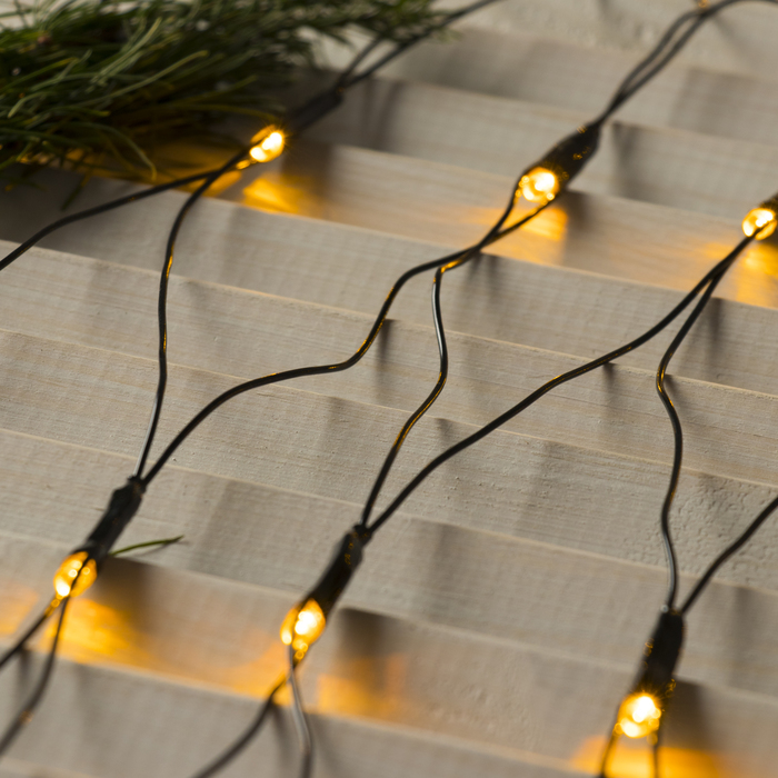 СЕТЬ, Ш:2 м, В:2 м, Н.Т. LED-224-220V, 8 режимов, ЖЕЛТЫЙ