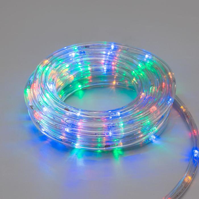 LED шнур 10 мм, круглый, 5 м, чейзинг, 2W-LED/м-24-220V, с контр. 8р, МУЛЬТИ