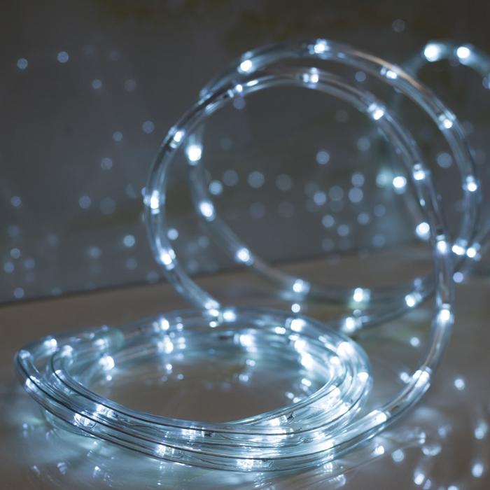 Световой шнур Luazon Lighting 10 мм, IP65, 5 м, 24 LED/м, 220 В, 8 режимов, свечение белое новогодние украшения luazon lighting led шнур круглый 8 режимов 5 м
