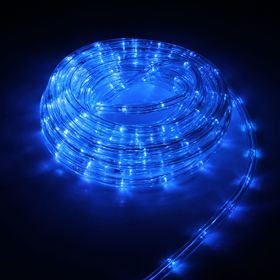 Световой шнур Luazon Lighting 10 мм, IP44, 5 м, 24 LED/м, 220 В, 8 режимов, свечение синее Ош