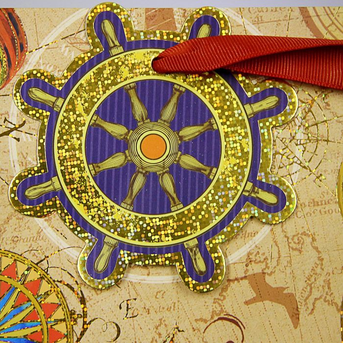 Пакет подарочный "Капитанский проводник" люкс, 32 х 26 х 12 см