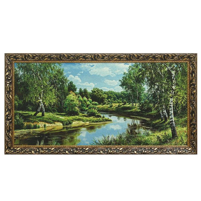 Гобеленовая картина "Берёзки у речки"