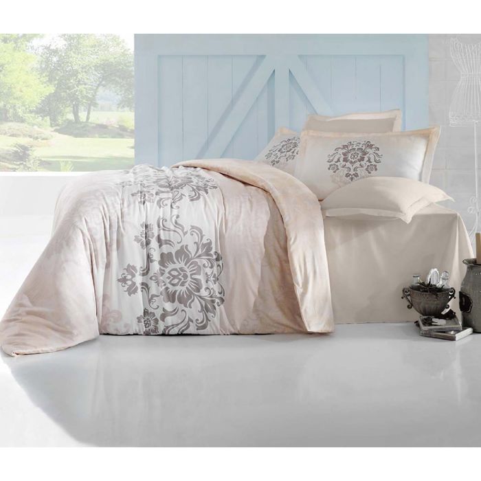 Постельное бельё ILMA 2 сп., 240х260, 200x220, 50х70-4 шт., сатин 125 г/м², цвет кремовый