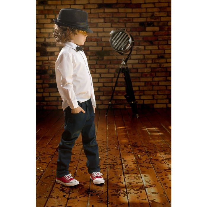 Брюки для мальчика, рост 98 см, цвет синий