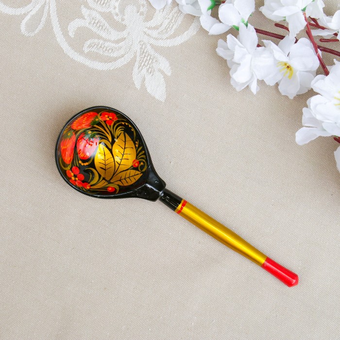 Ложка полубаская «Хохлома», люкс, микс