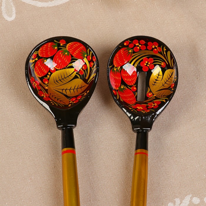 Набор ложек для солений «Хохлома», люкс