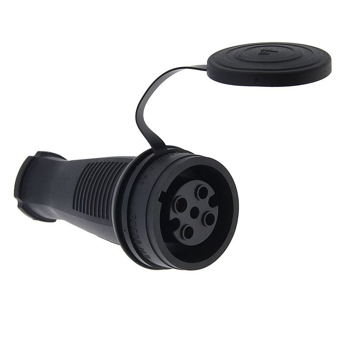 Розетка кабельная T-plast, 16 А, 3Р+Е, каучук, IP 44, 31.02.304.0300,