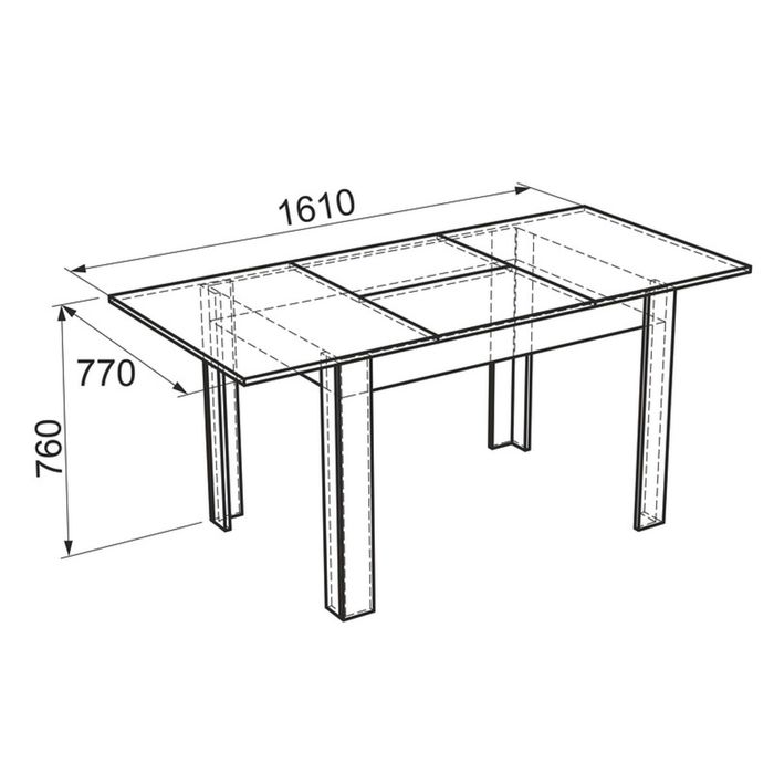 Стол обеденный Гермес 1 Венге/дуб млечный