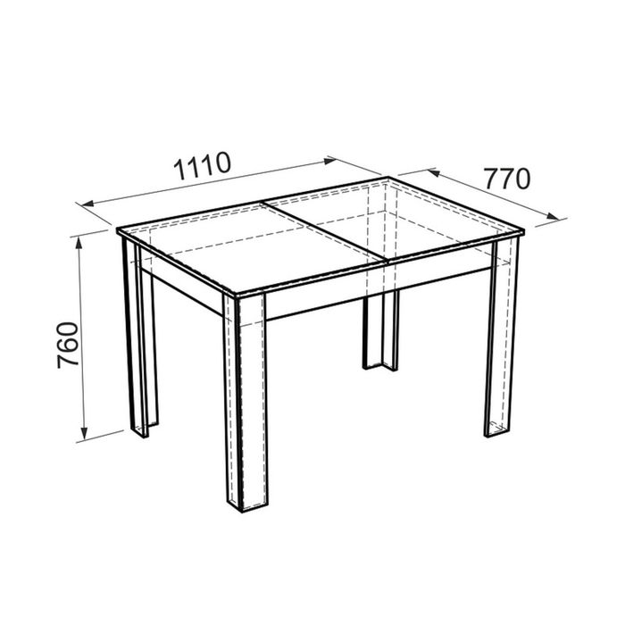 Стол обеденный Гермес 1 Венге/дуб млечный